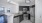 a kitchen with black cabinets