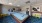 a pool table in a room