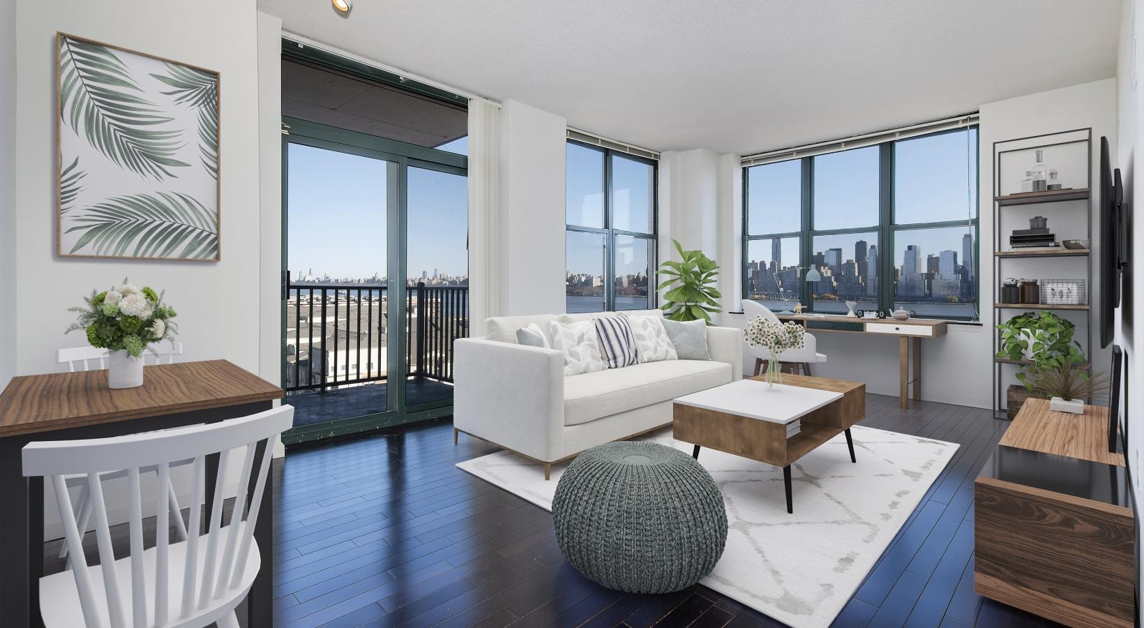 Gorgeous natural light in your living space a living room with a large window