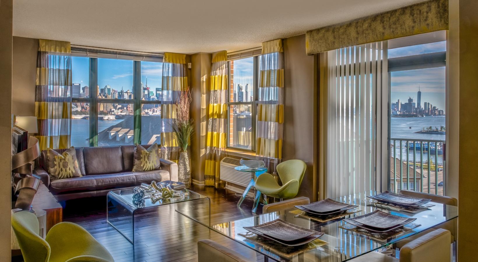 Beautiful living spaces with natural lighting a living room with a large window